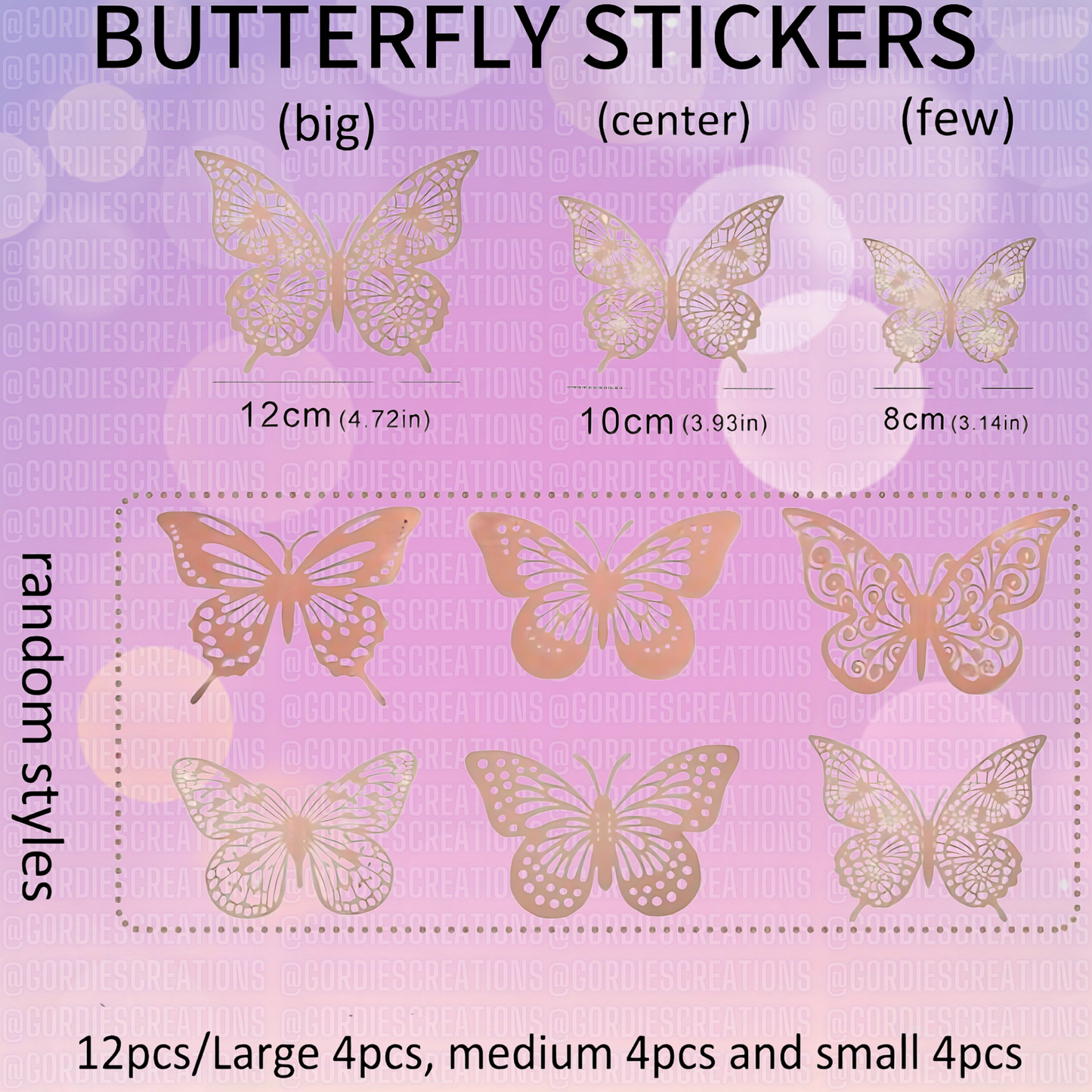 3D Butterfly Sticker