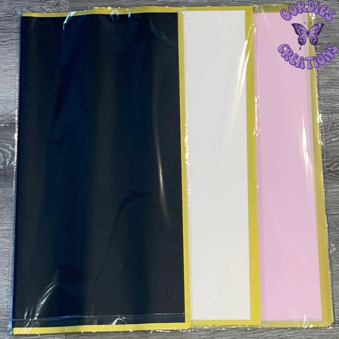 Gold Edge Floral Bouquet Wrapping Paper