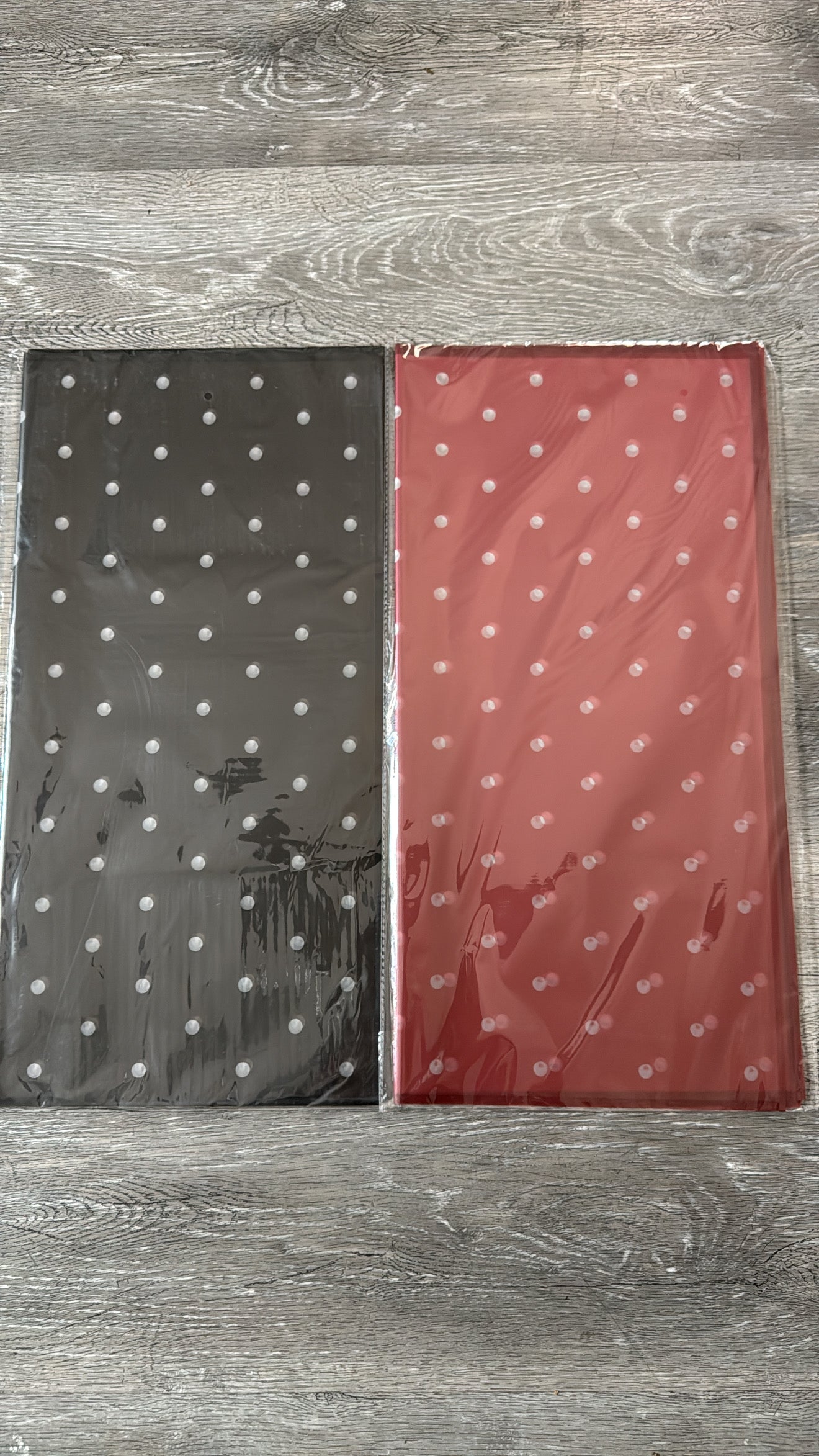 Translucent Polka Dot Floral Bouquet Wrapping Paper