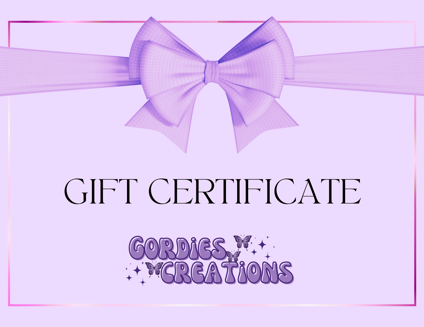 Gordies Creations Gift Card