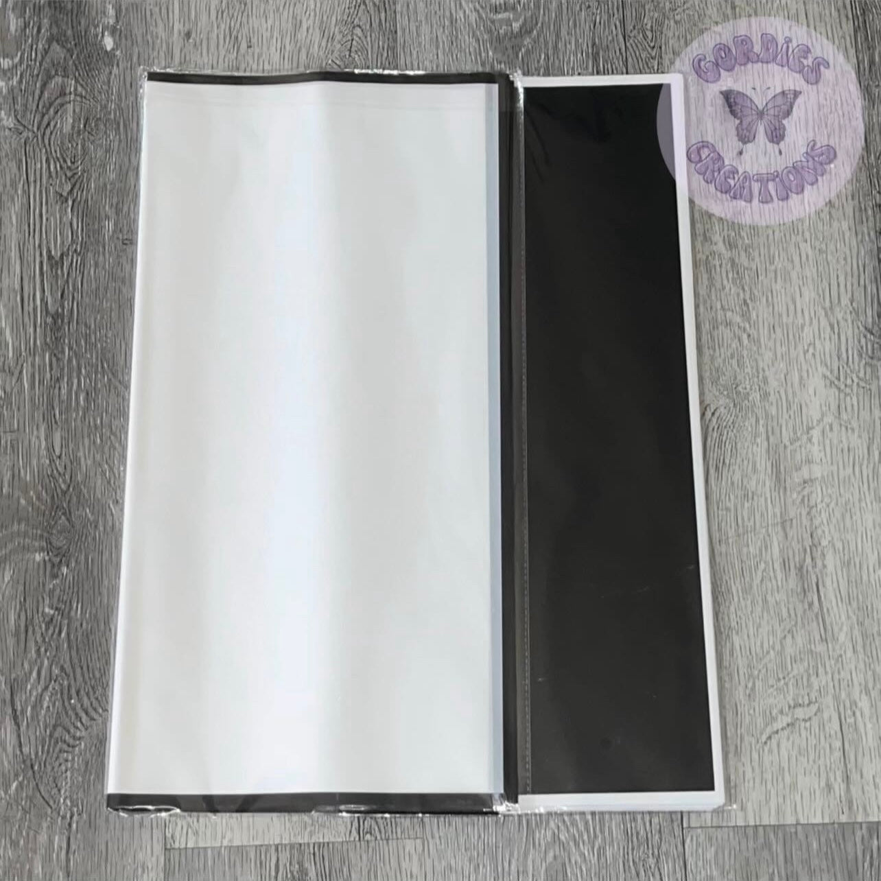 Black & White Edge Floral Bouquet Wrapping Paper