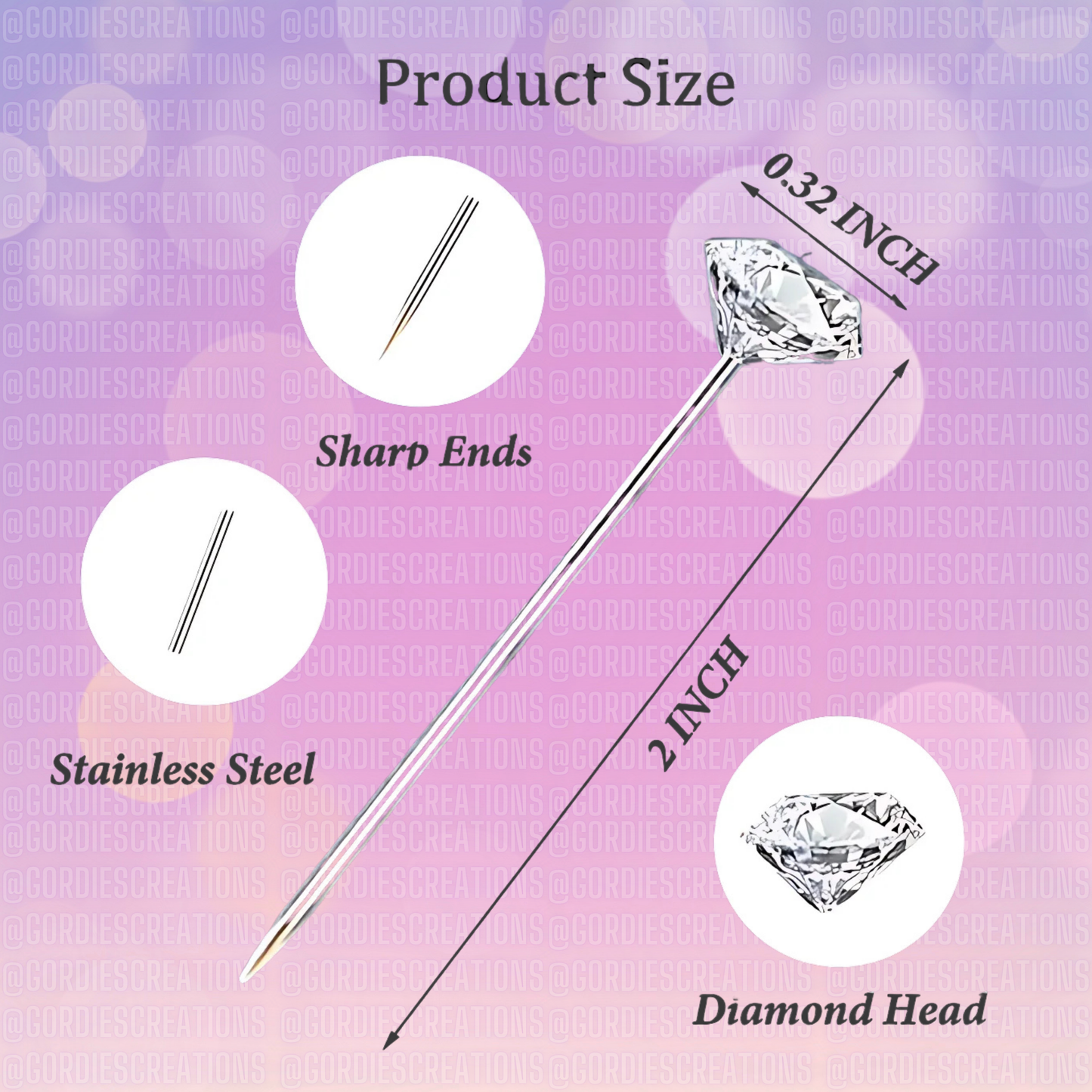 Floral Diamond Pins
