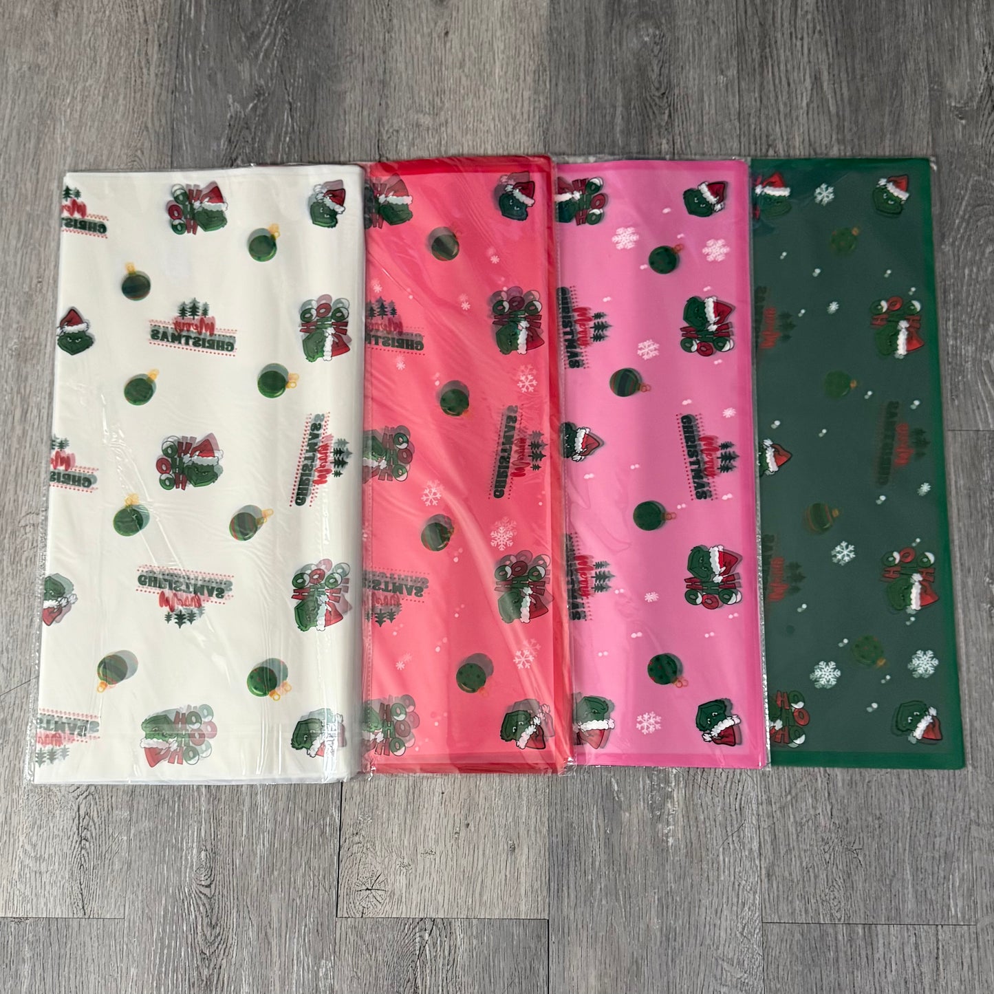 Christmas G Transparent Floral Bouquet Wrapping Paper