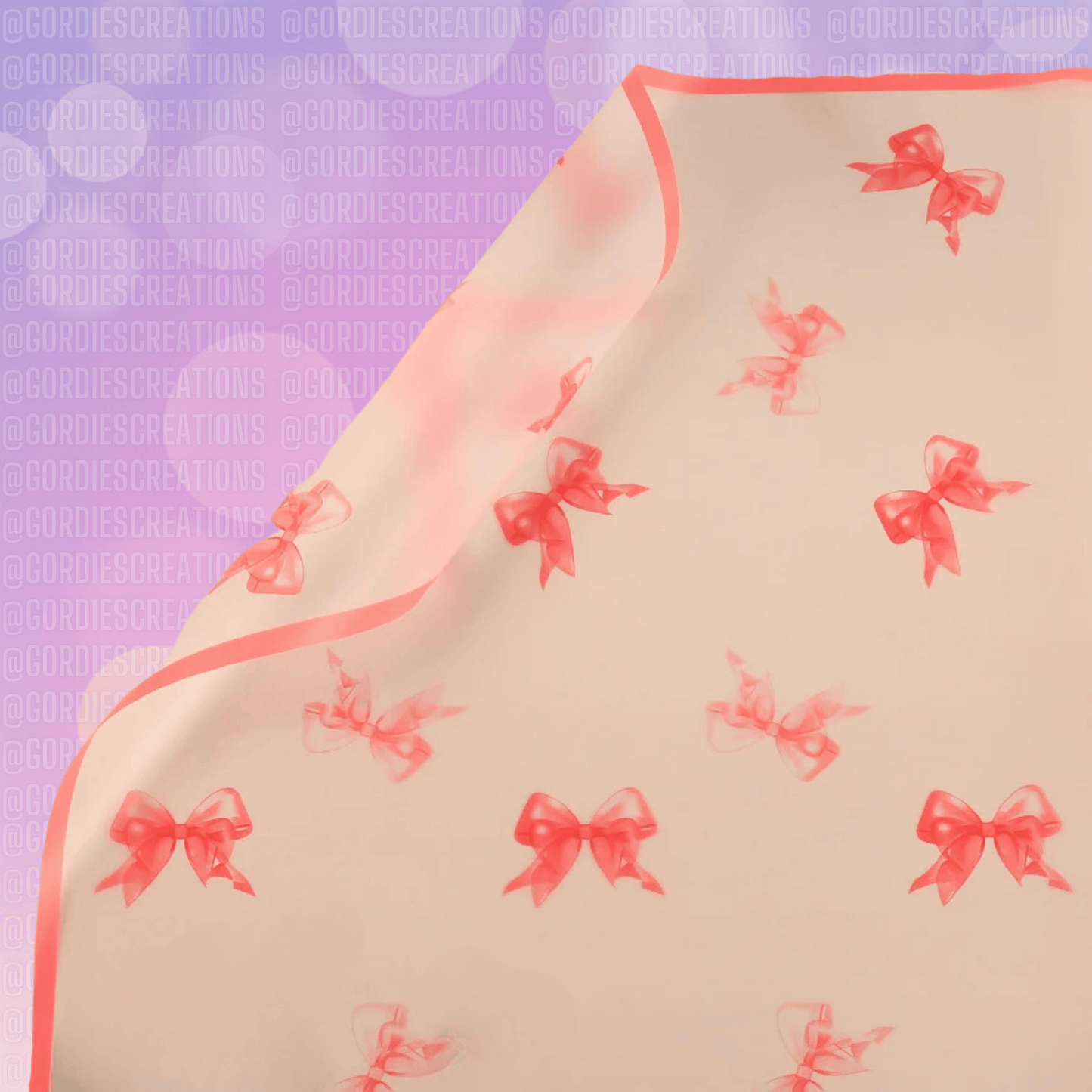 Coquette Bow Floral Bouquet Wrapping Paper