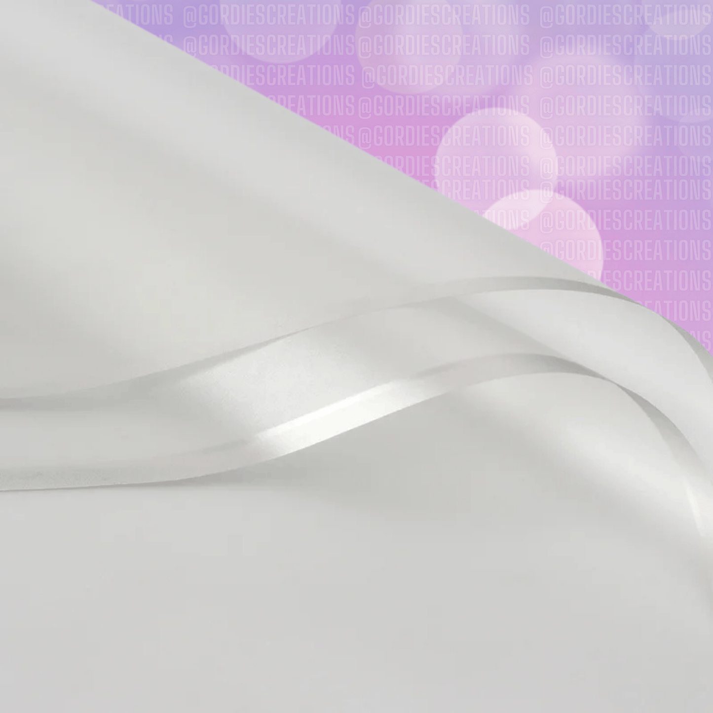 Transparent W/ Solid Edge Floral Bouquet Wrapping Paper