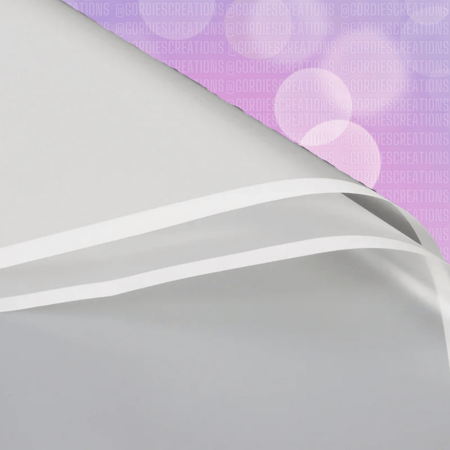 Transparent W/ Solid Edge Floral Bouquet Wrapping Paper