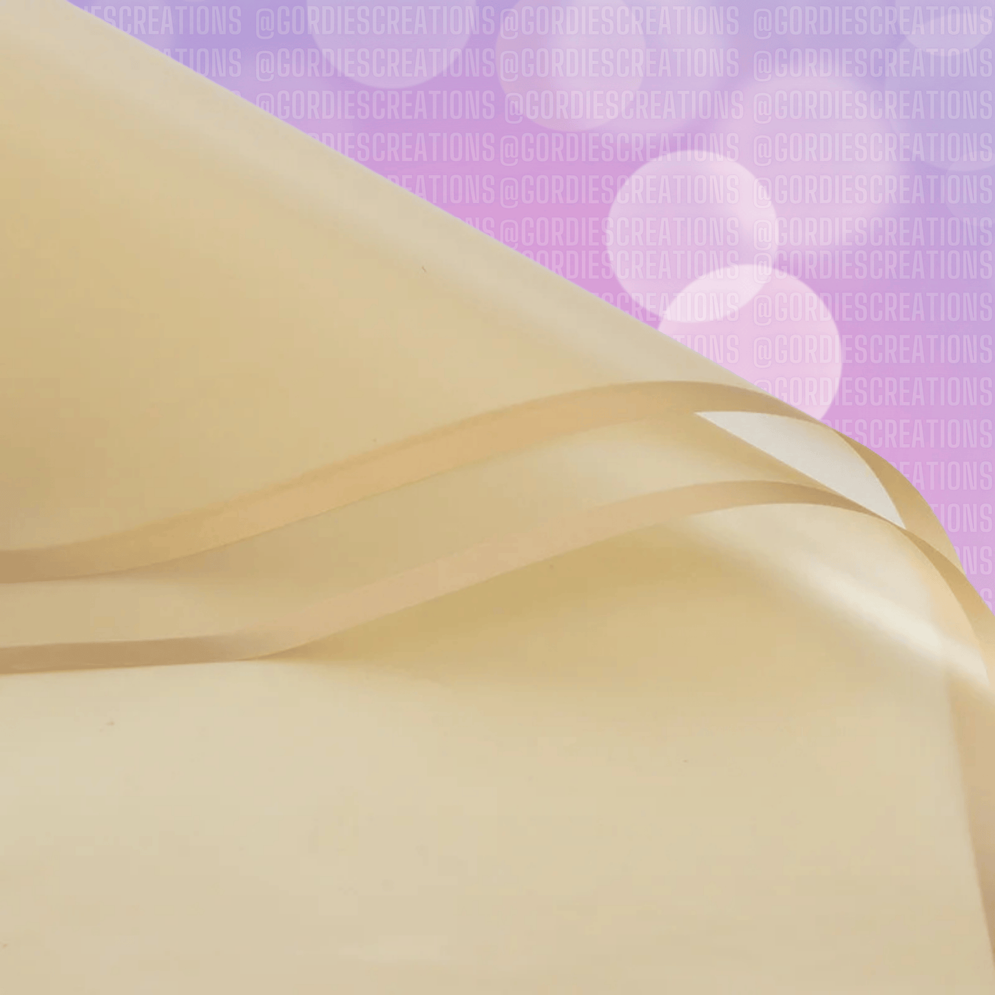 Transparent W/ Solid Edge Floral Bouquet Wrapping Paper
