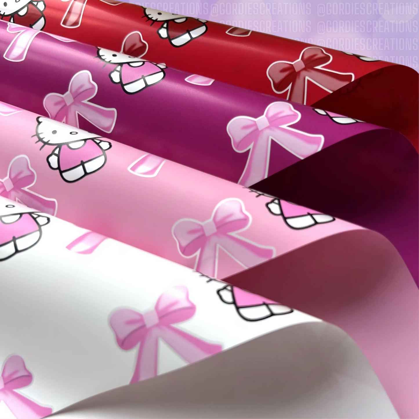 HK Bow Floral Bouquet Wrapping Paper