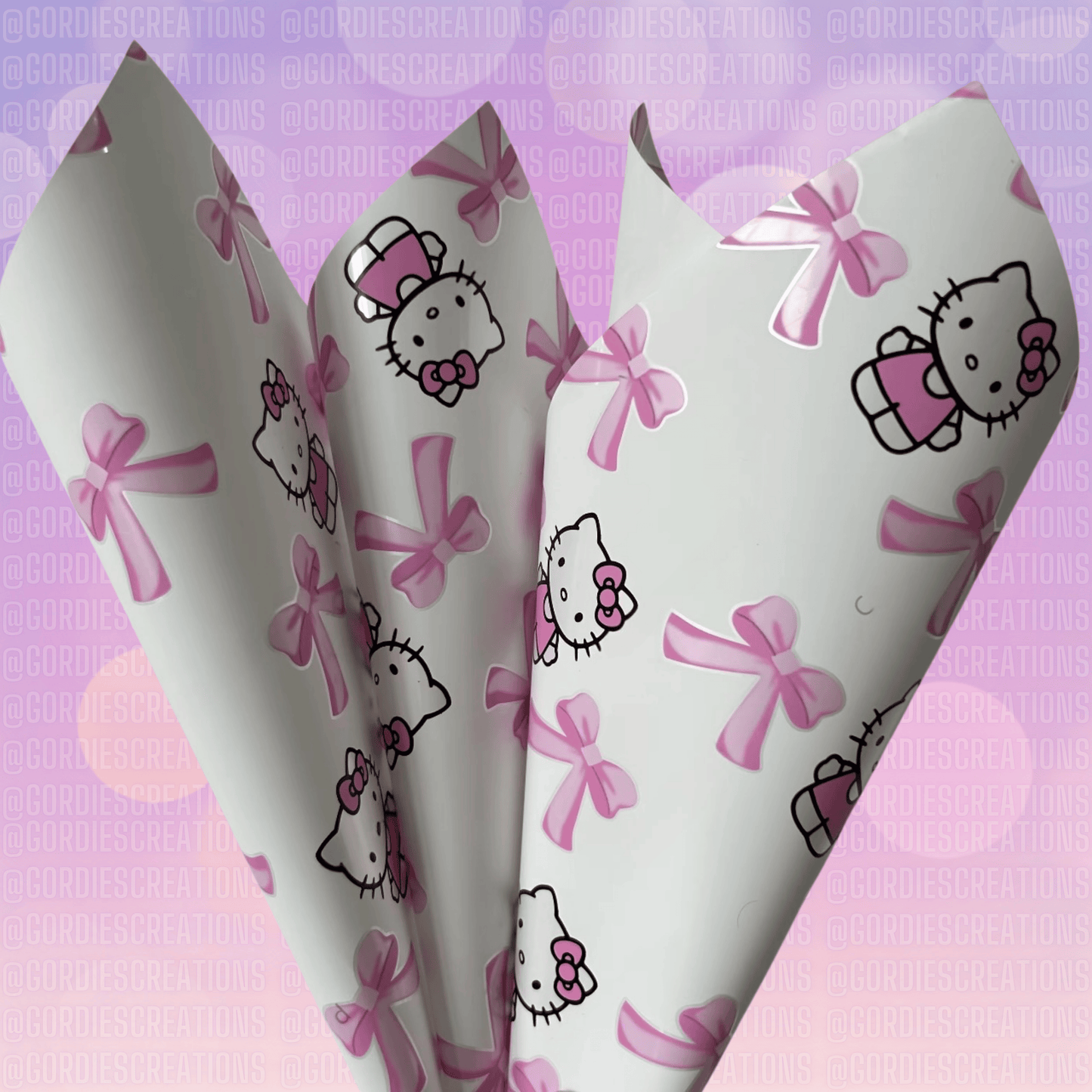 HK Bow Floral Bouquet Wrapping Paper