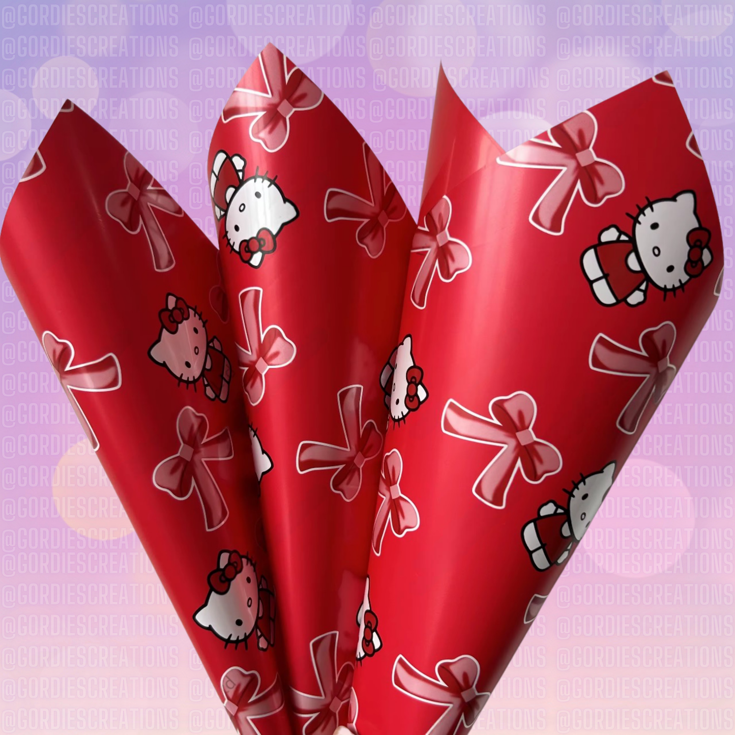 HK Bow Floral Bouquet Wrapping Paper