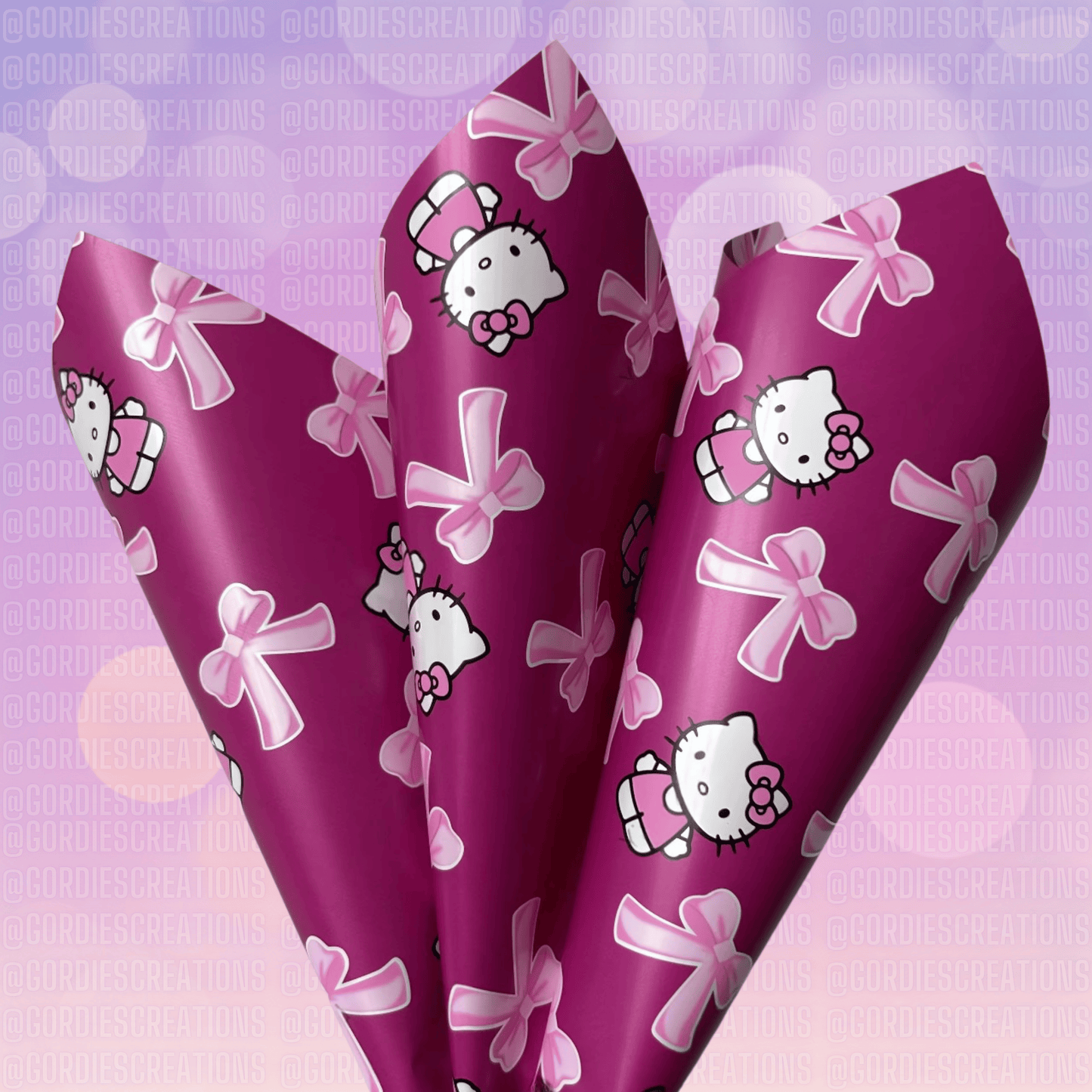 HK Bow Floral Bouquet Wrapping Paper