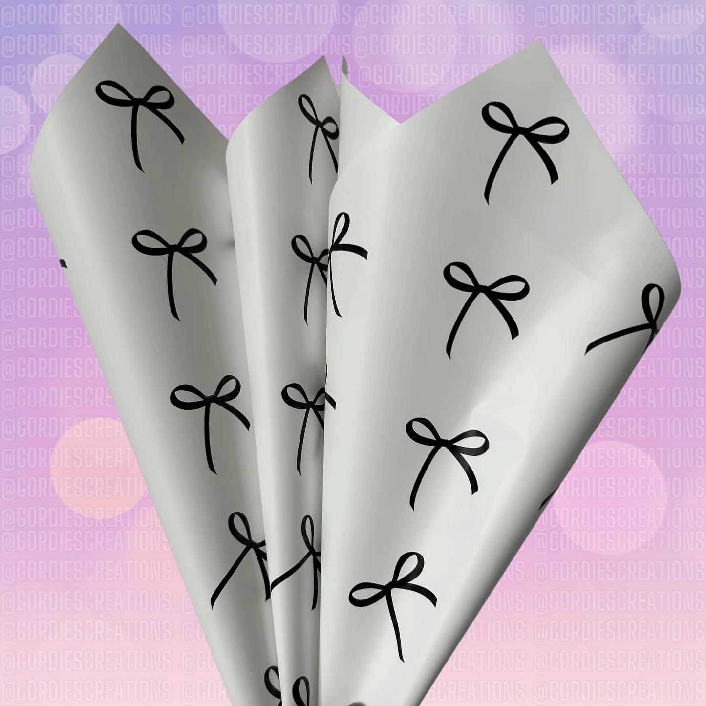 Bow Floral Bouquet Wrapping Paper