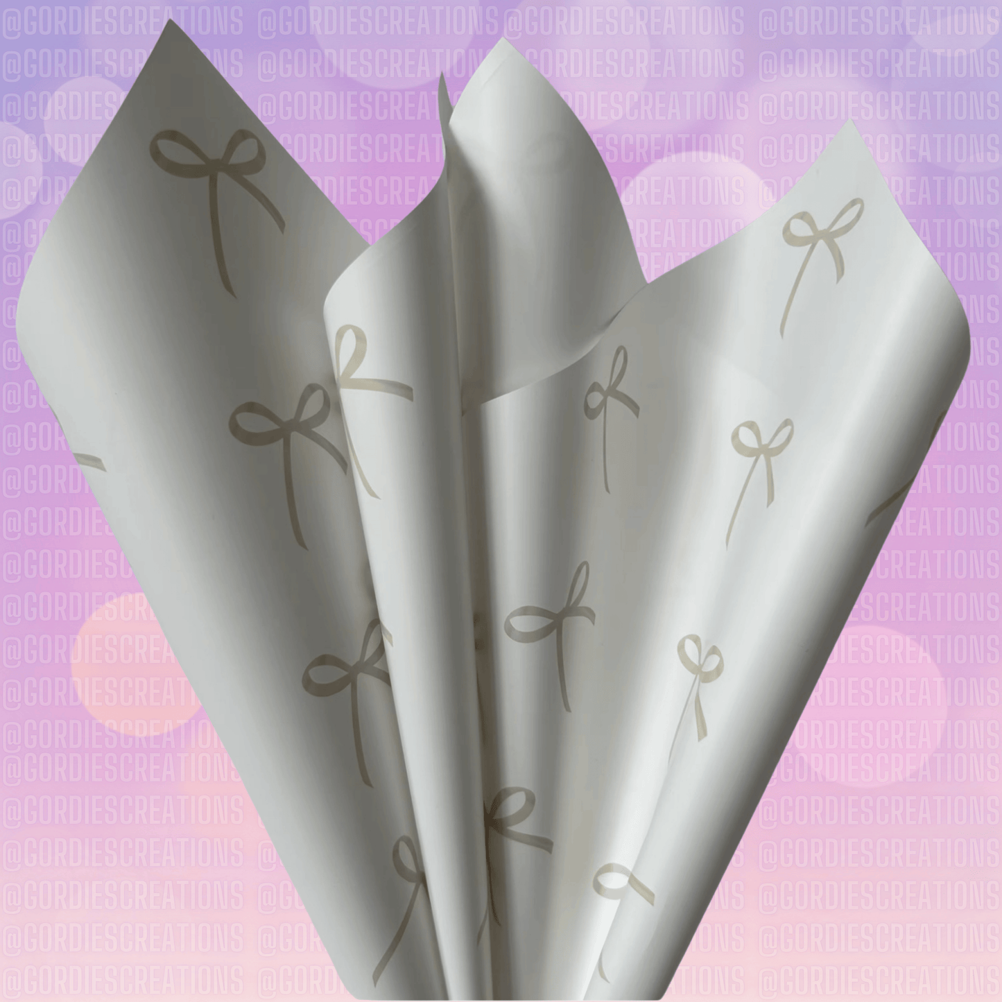 Bow Floral Bouquet Wrapping Paper