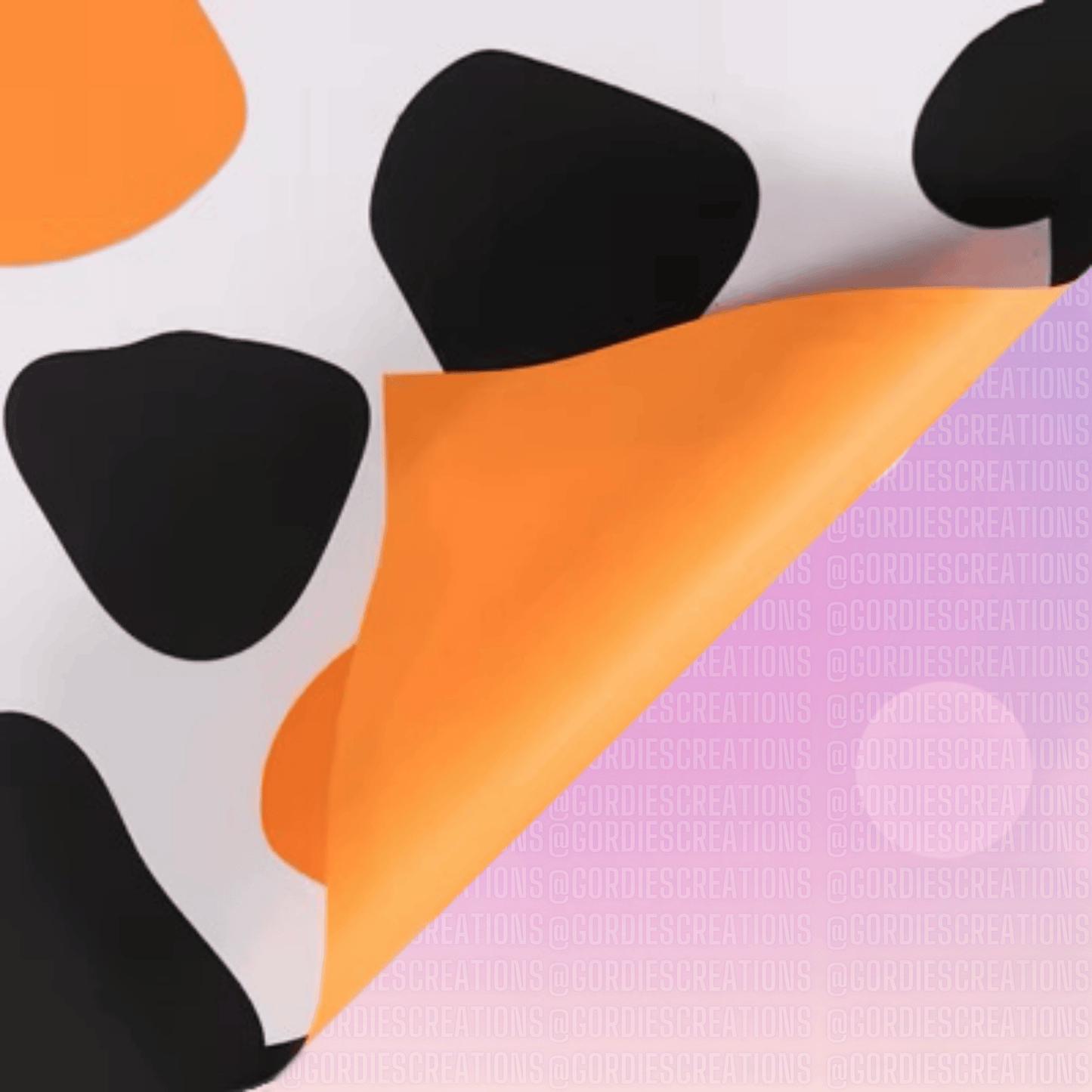 Cow Print Floral Bouquet Wrapping Paper