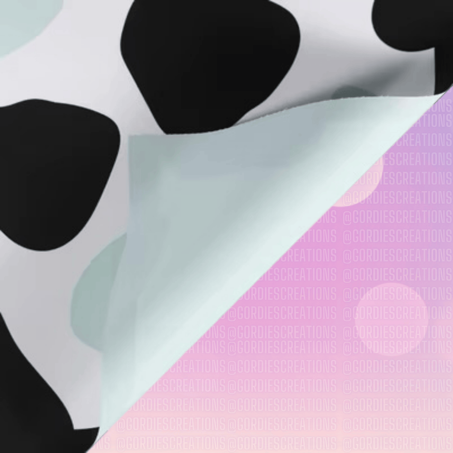 Cow Print Floral Bouquet Wrapping Paper