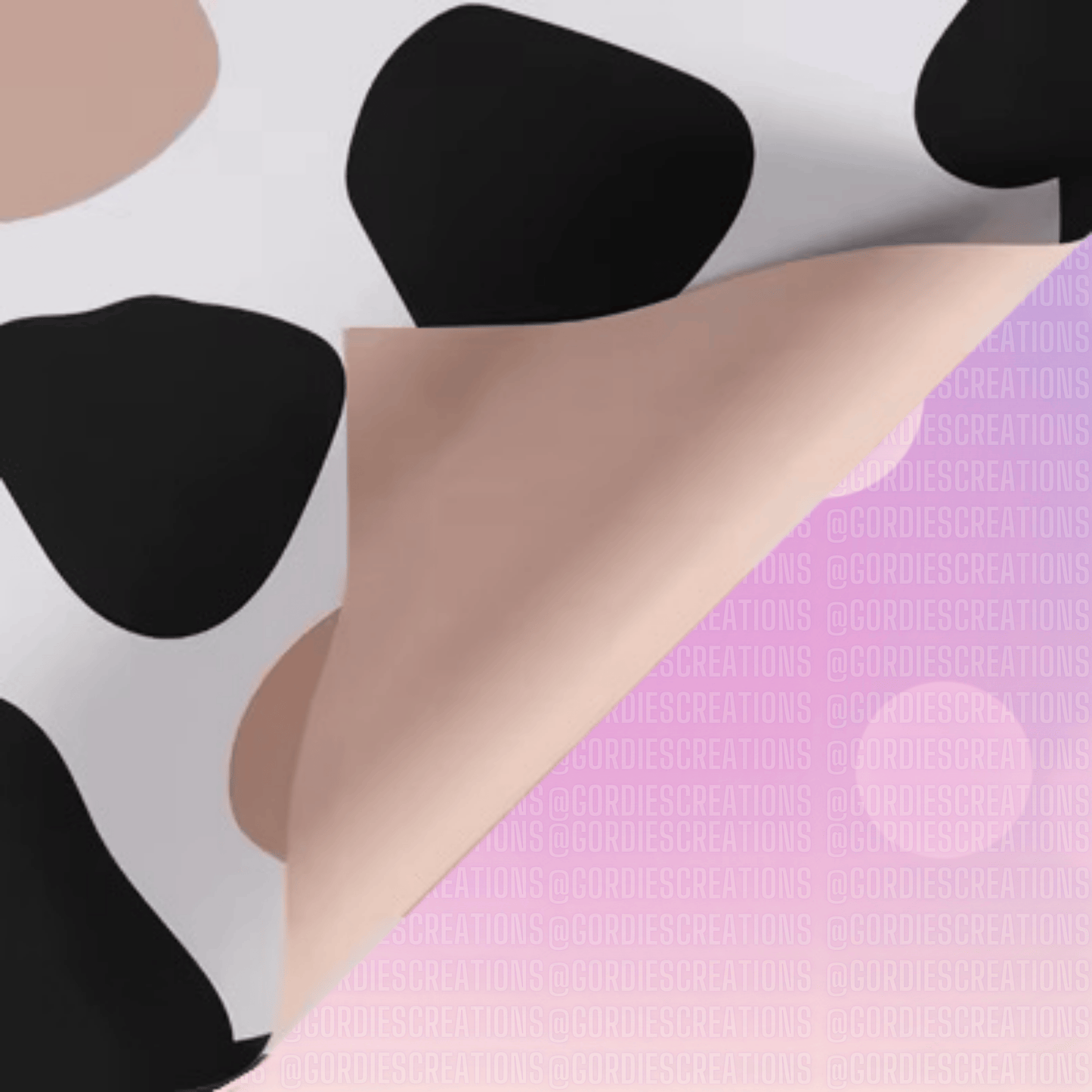 Cow Print Floral Bouquet Wrapping Paper