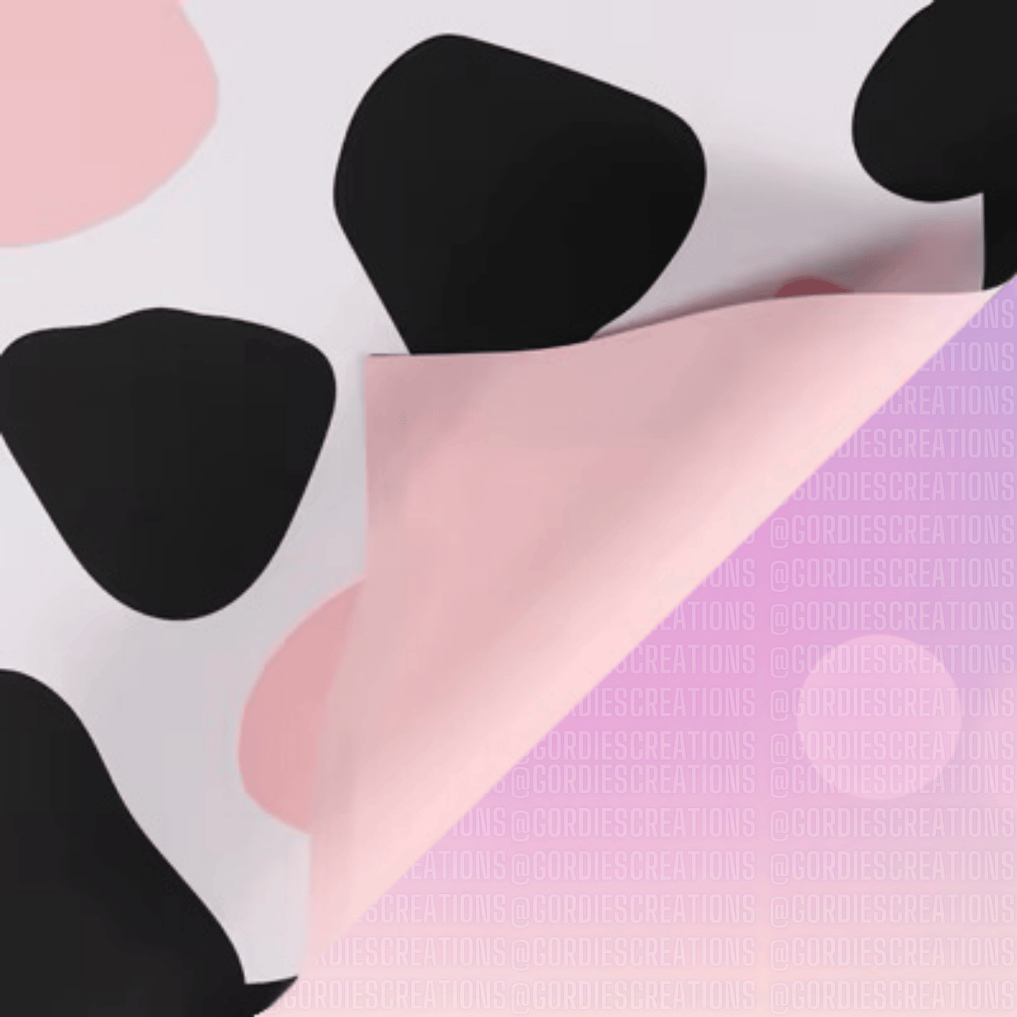 Cow Print Floral Bouquet Wrapping Paper