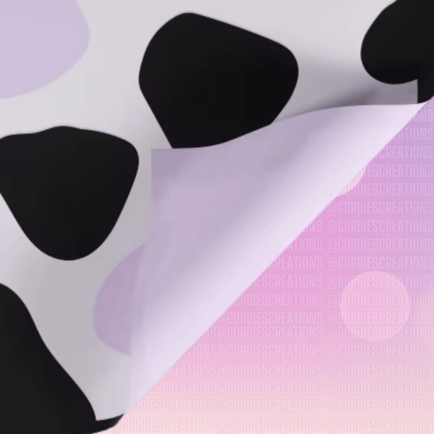 Cow Print Floral Bouquet Wrapping Paper