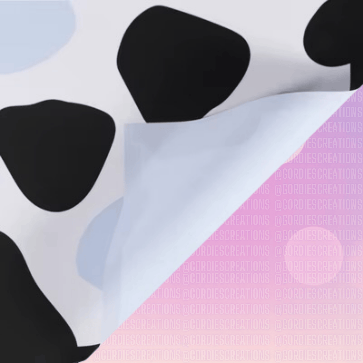 Cow Print Floral Bouquet Wrapping Paper