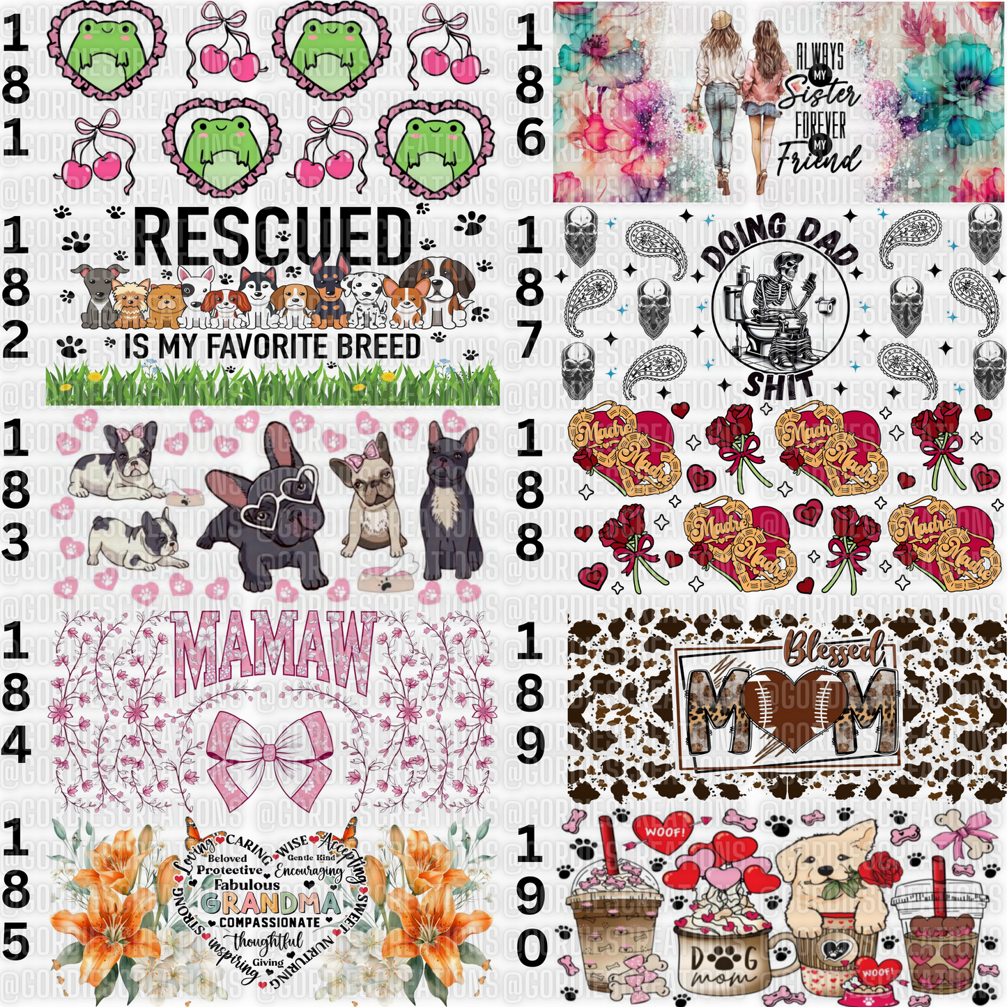 Animals UV DTF 16 oz Cup Wrap