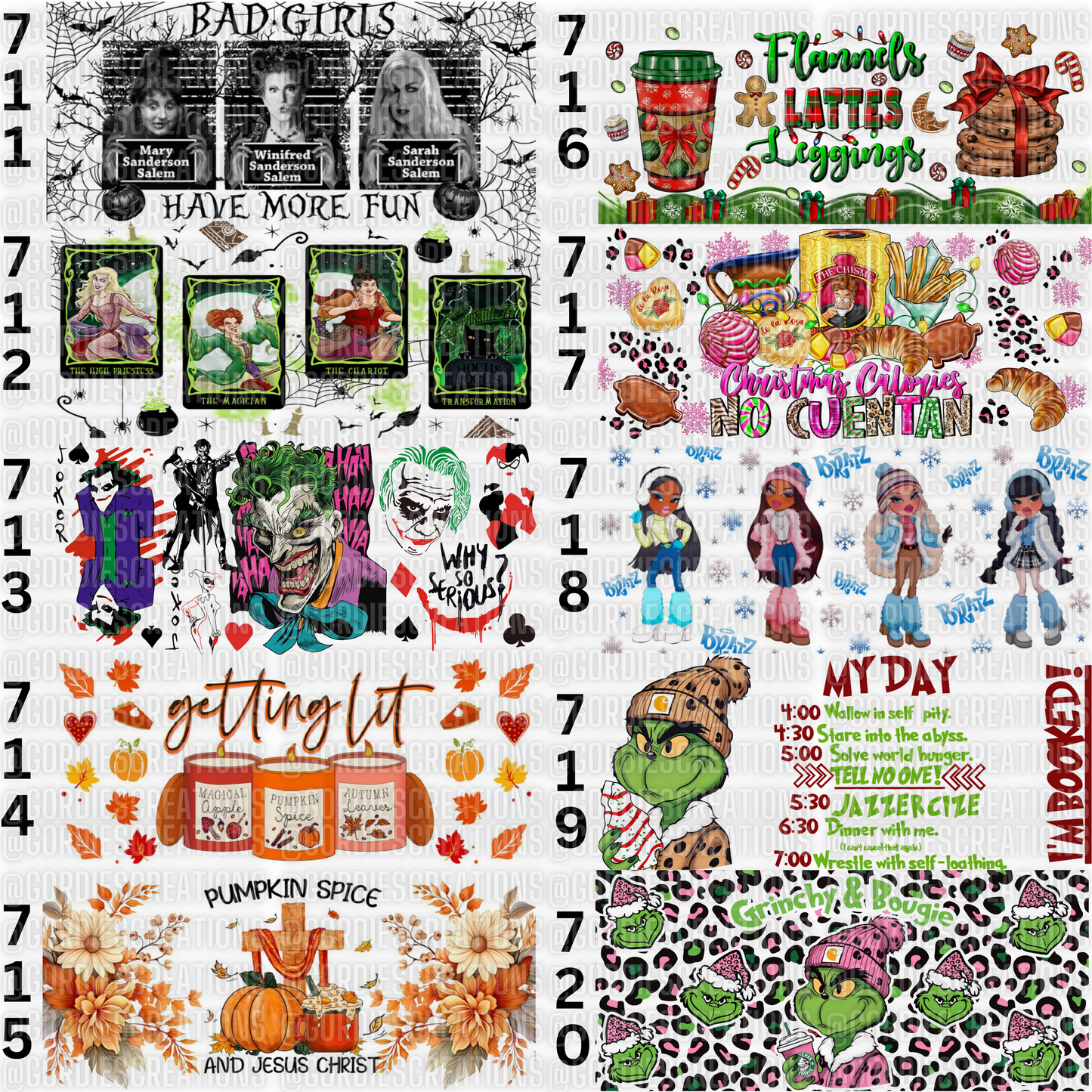 Thanksgiving UV DTF 16 oz Cup Wrap