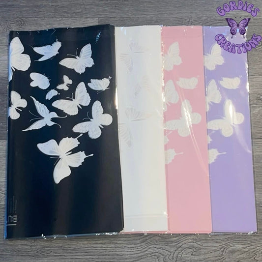 Butterfly Floral Bouquet Wrapping Paper