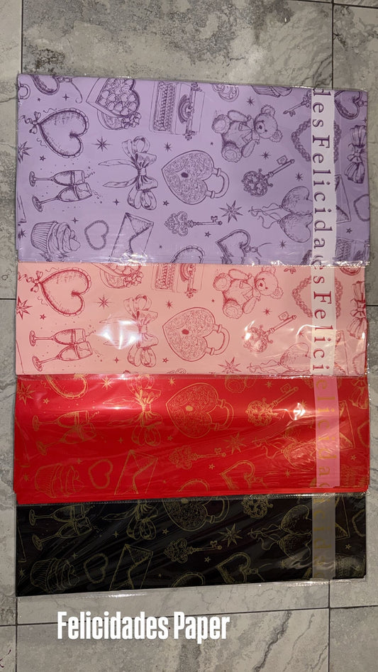 Felicidades Floral Bouquet Wrapping Paper