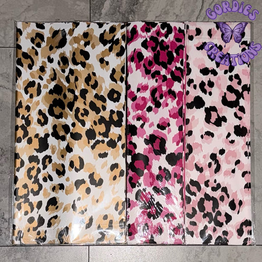 Leopard Floral Bouquet Wrapping Paper