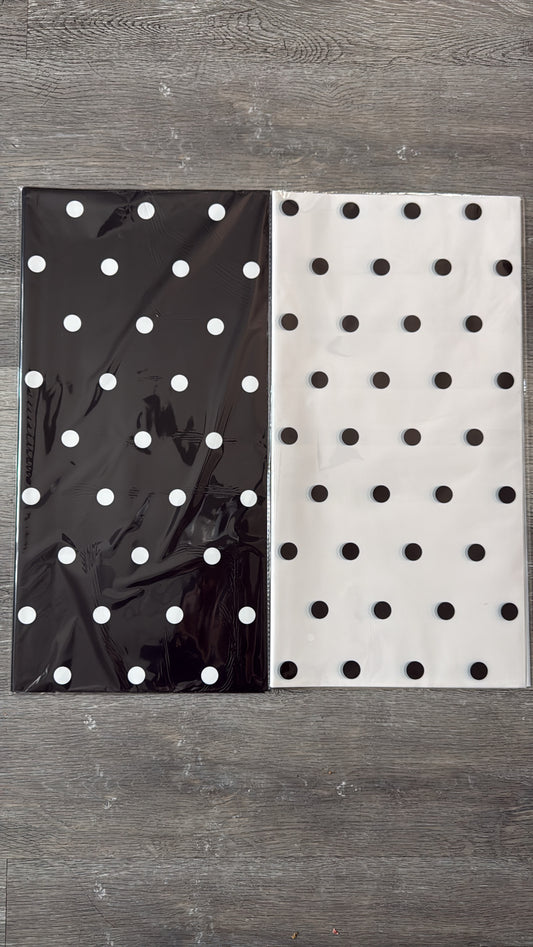 Polka Dot Floral Bouquet Wrapping Paper