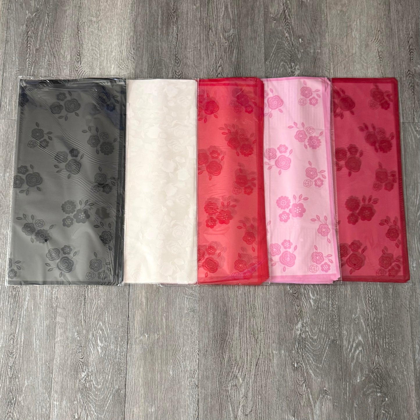 Flower Transparent Floral Bouquet Wrapping Paper