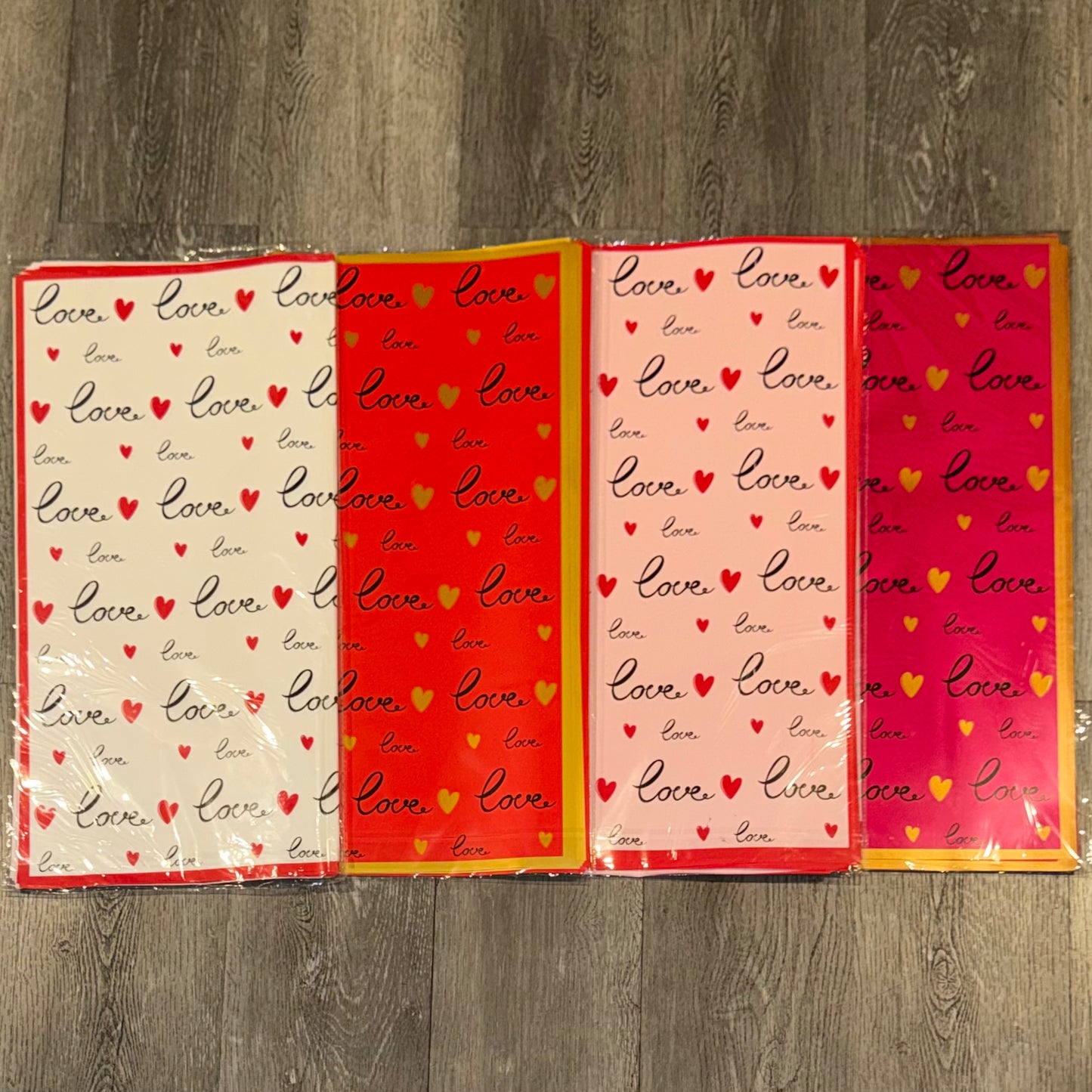 Love Floral Bouquet Wrapping Paper