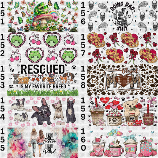 Animals UV DTF 16 oz Cup Wrap