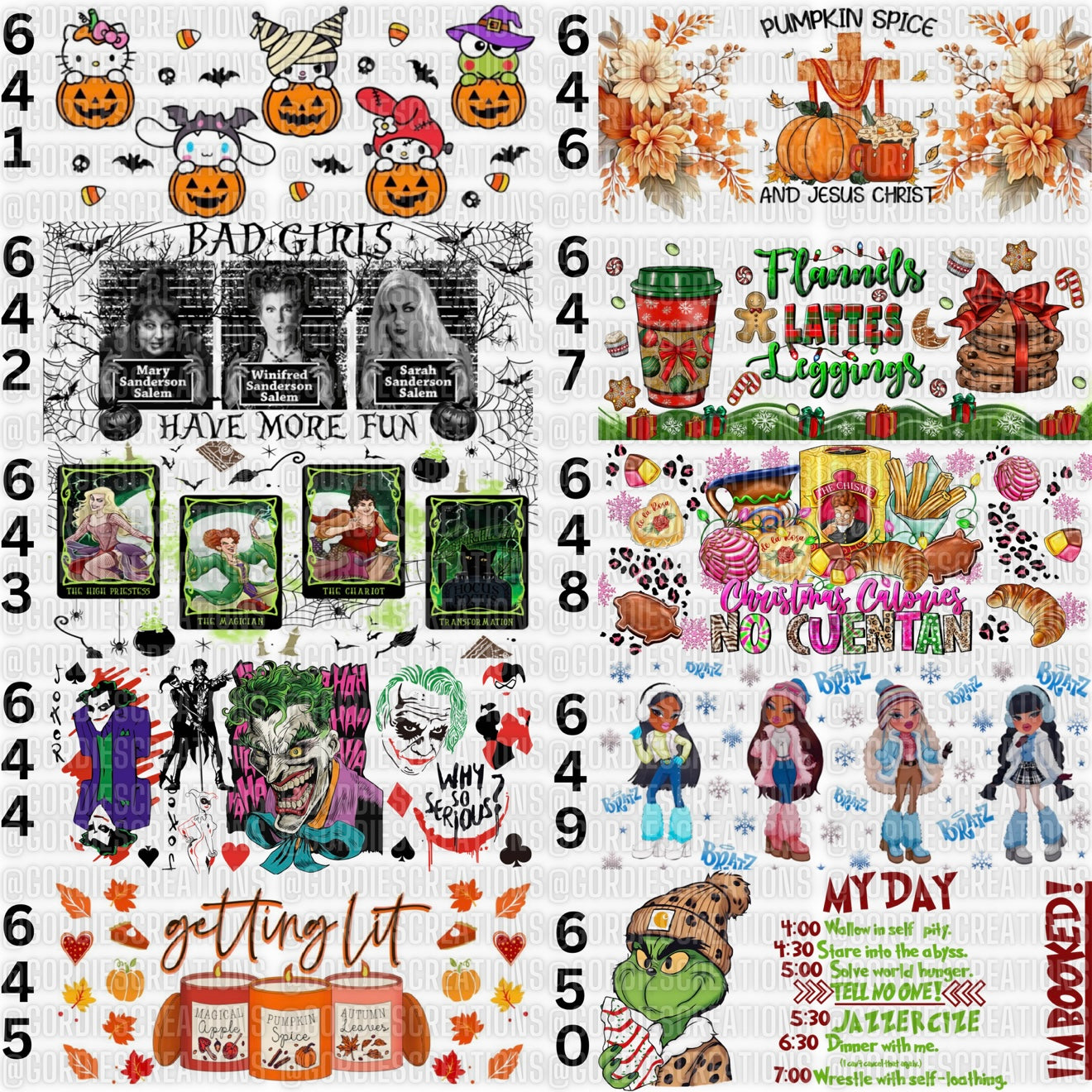 Thanksgiving UV DTF 16 oz Cup Wrap