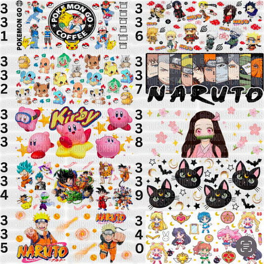 Anime UV DTF 16 oz Cup Wrap
