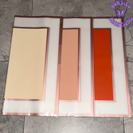 Transparent Border Floral Bouquet Wrapping Paper