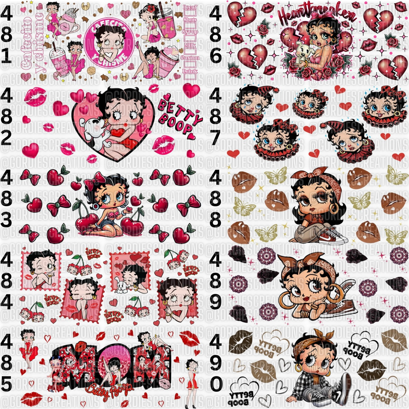 Cartoon UV DTF 16 oz Cup Wrap
