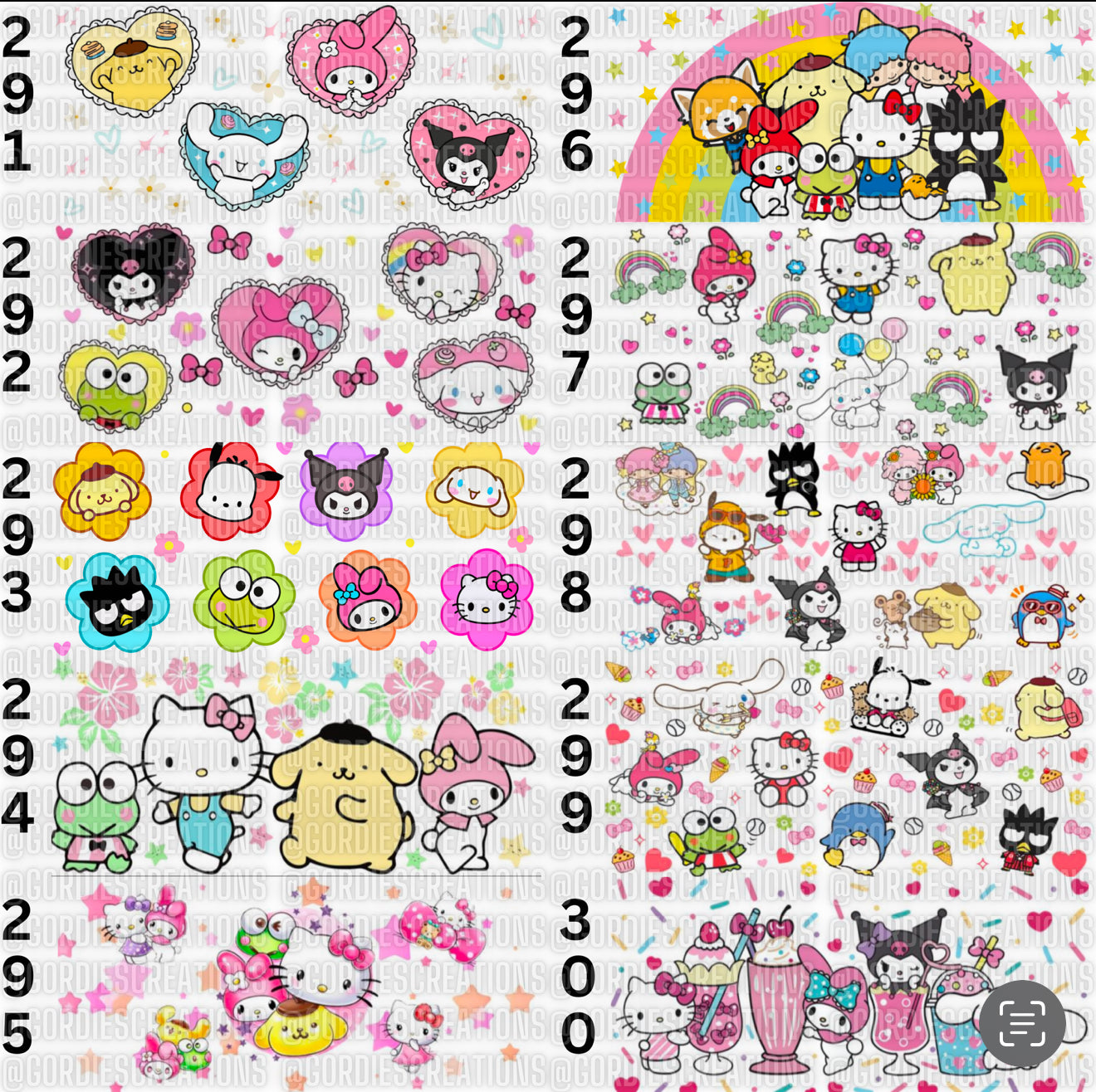 Kawaii Friends UV DTF 16 oz Cup Wrap