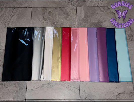 Transparent W/ Solid Edge Floral Bouquet Wrapping Paper