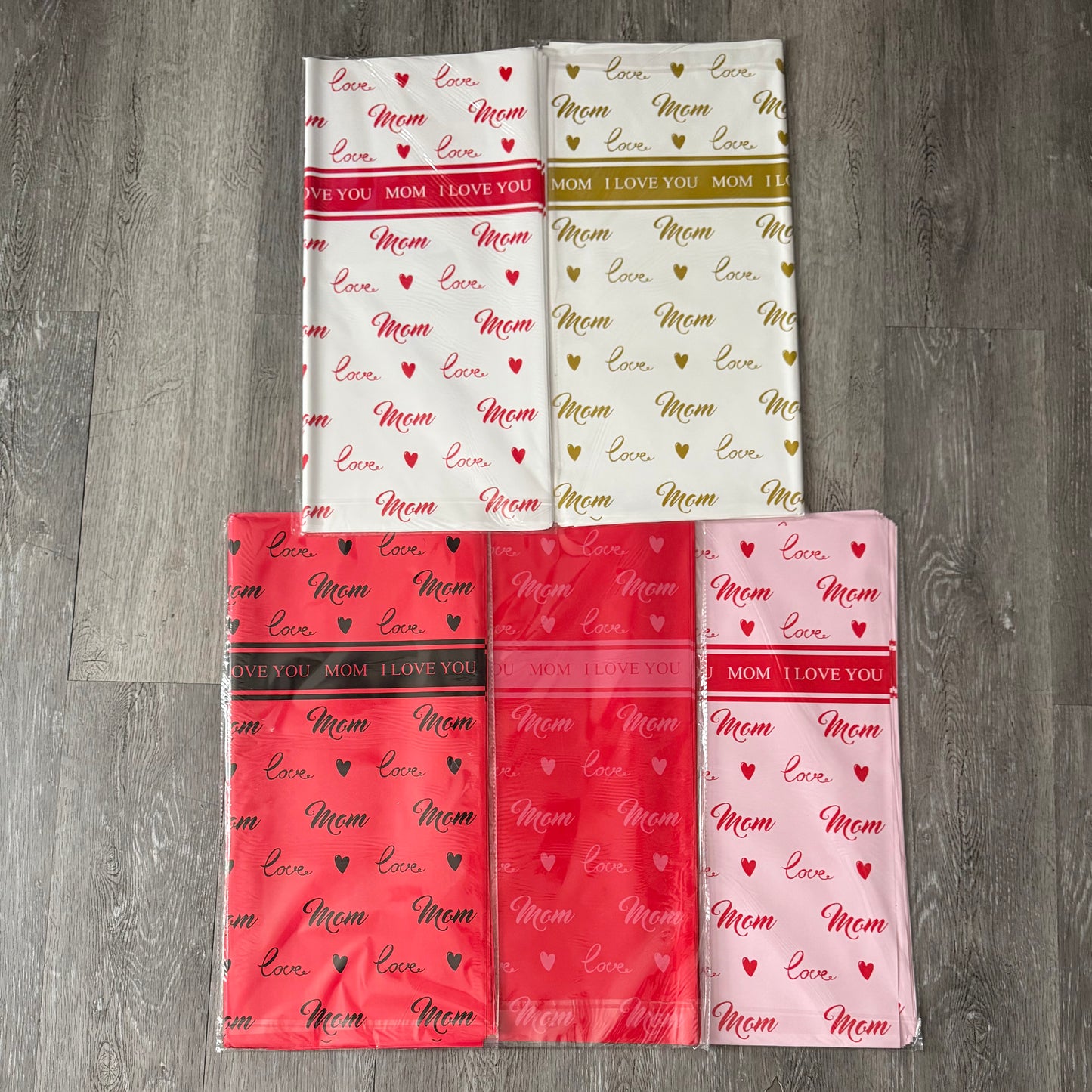 Mom Love Floral Bouquet Wrapping Paper