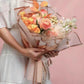 Transparent Border Floral Bouquet Wrapping Paper