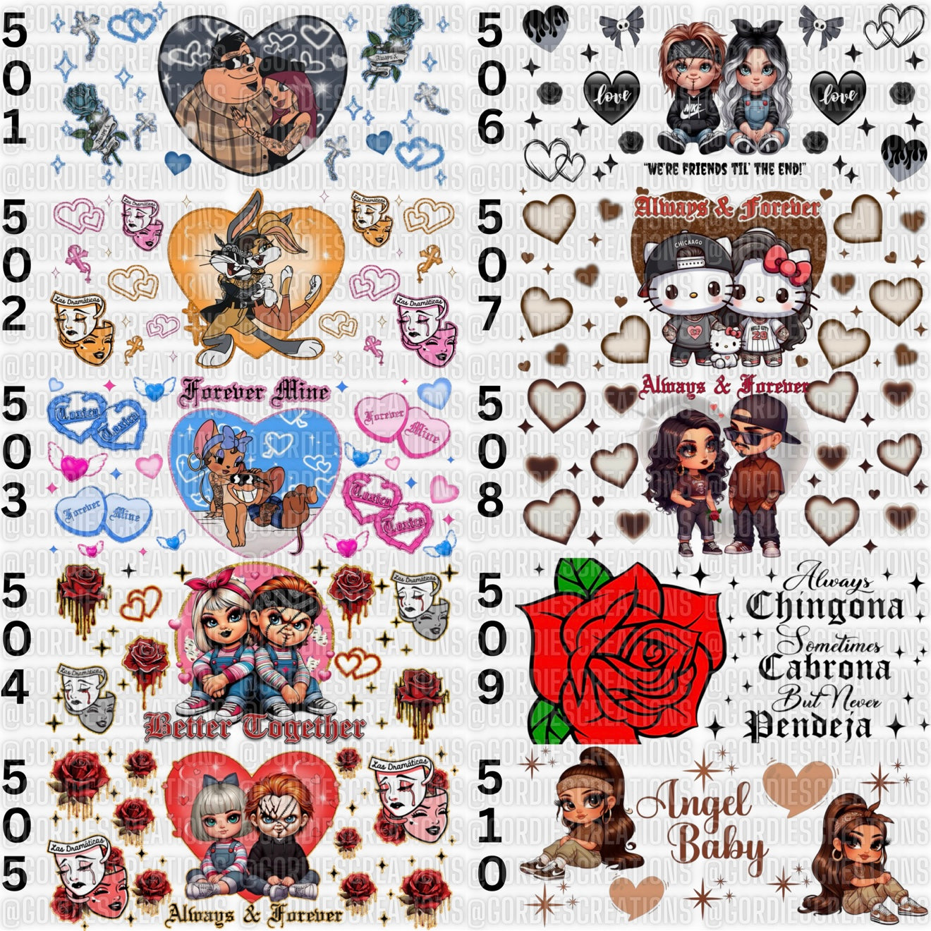 Chicano UV DTF 16 oz Cup Wrap