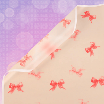 Coquette Bow Floral Bouquet Wrapping Paper