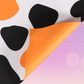 Cow Print Floral Bouquet Wrapping Paper