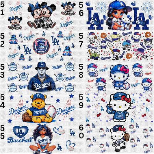 Baseball HK UV DTF 16 oz Cup Wrap