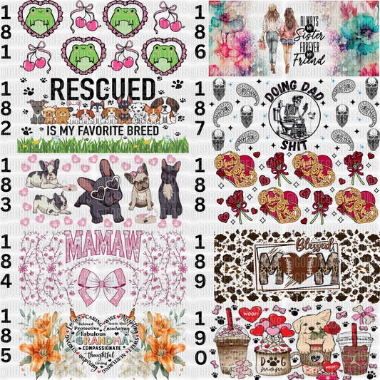 Animals UV DTF 16 oz Cup Wrap