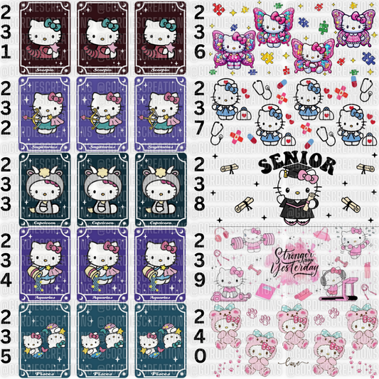 Zodiac UV DTF 16 oz Cup Wrap