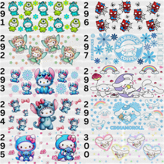 Kawaii Friends UV DTF 16 oz Cup Wrap