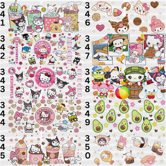 Kawaii Friends UV DTF 16 oz Cup Wrap