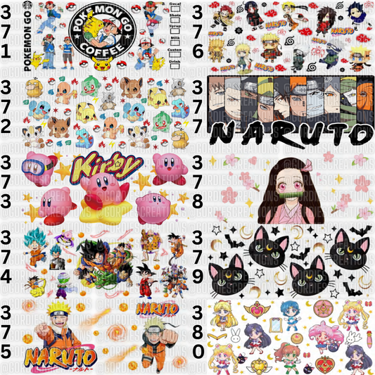Anime UV DTF 16 oz Cup Wrap