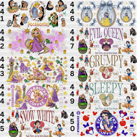 Princess UV DTF 16 oz Cup Wrap